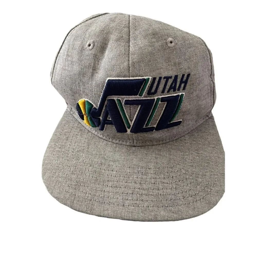 Zephyr Men's Gray Adjustable Snapback Utah Jazz Basketball Trucker Cap OSFA